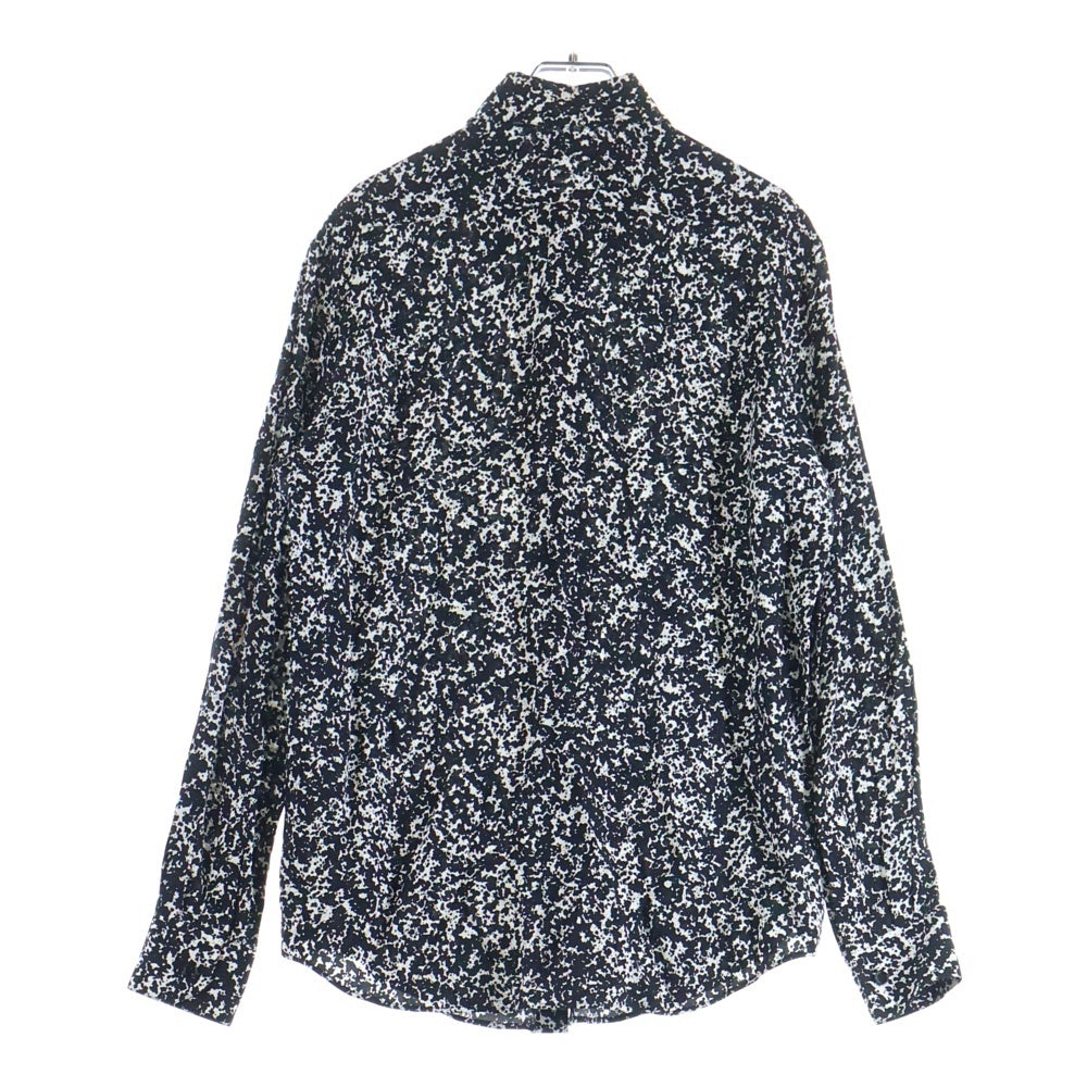 CELINE(セリーヌ) 19AW スプラッター マーブルプリントクラシック総柄長袖シャツ ブラック 2C028371F