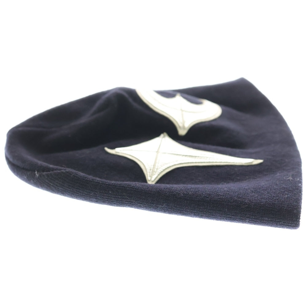 THUG CLUB(サグクラブ) EXCLUSIVE TC LEATHER PATCH BEANIE レザーパッチビーニー ブラック TC24NUEX002