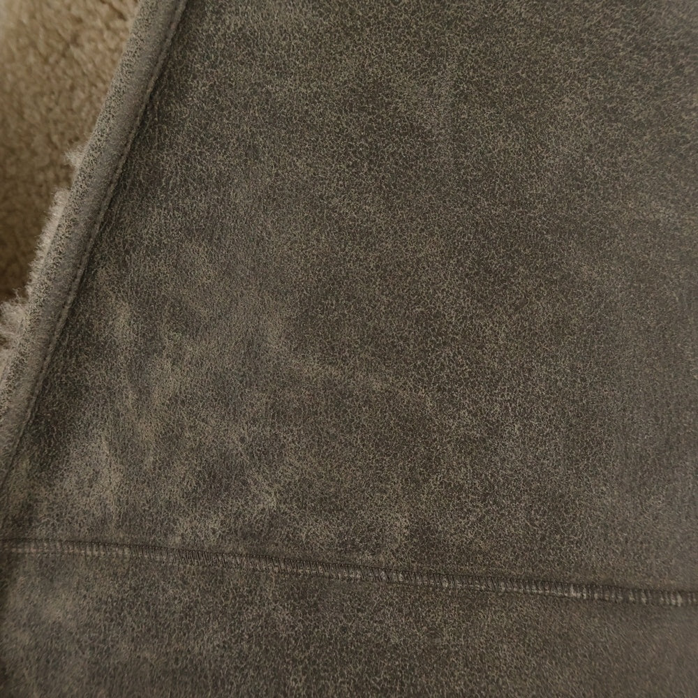 ASTRAET(アストラット) SAMPLE Mouton Zip Vest ムートンジップベスト クラックレザーボアベスト 5499-199-3444 ブラウン