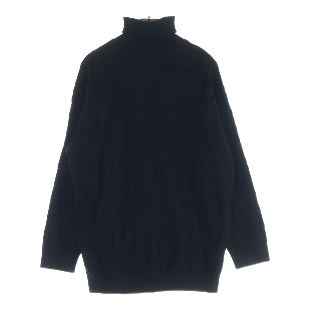 FENDI フェンディ GIROCOLLO WORDING FENDI KNIT フロントロゴ クルーネックニットセーター ブラック FZZ469 A8B9 FENDI ブラック ニットセーター FENDI フェンディ GIROCOLLO WORDING