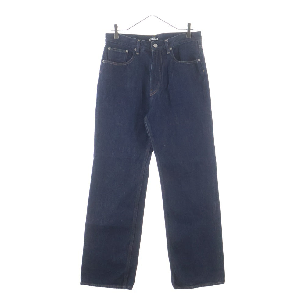 AURALEE(オーラリー) Hard Twist Denim 5P Pants ハードトウィストデニム5ポケットパンツ ジップフライストレートデニムパンツ A00P01DM インディゴ
