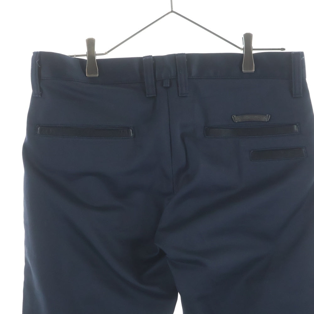 CHROME HEARTS(クロムハーツ) CHINOS クロスボールボタンコットンチノロングパンツ ネイビー
