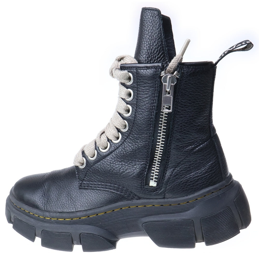 Rick Owens(リックオウエンス) ×Dr.Martens 1460 Quad Sole Megalace Boot ドクターマーチン 1460 クアッド ソール メガ レースハイカットブーツ ブラック 31755001