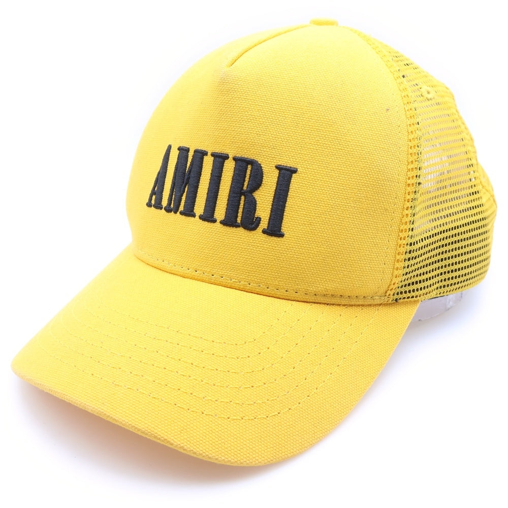 AMIRI(アミリ) フロントロゴ メッシュキャップ 帽子 イエロー