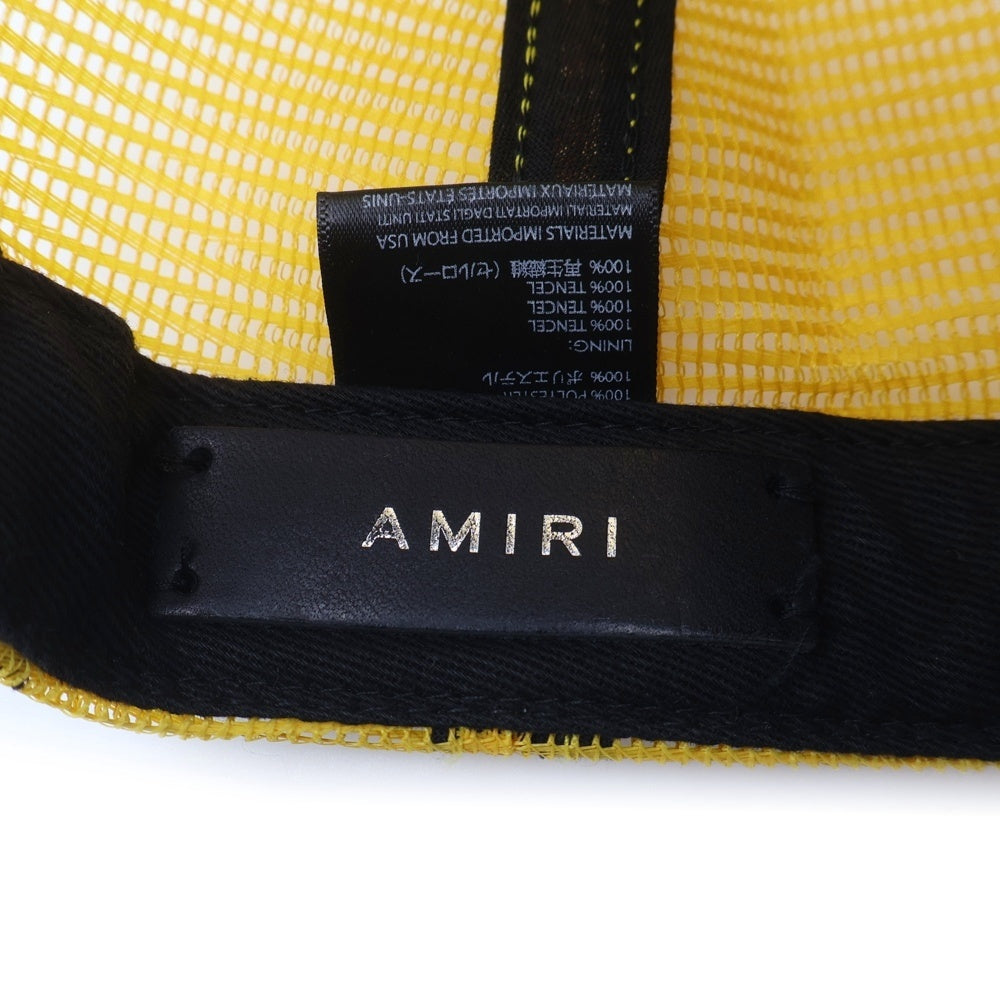 AMIRI(アミリ) フロントロゴ メッシュキャップ 帽子 イエロー