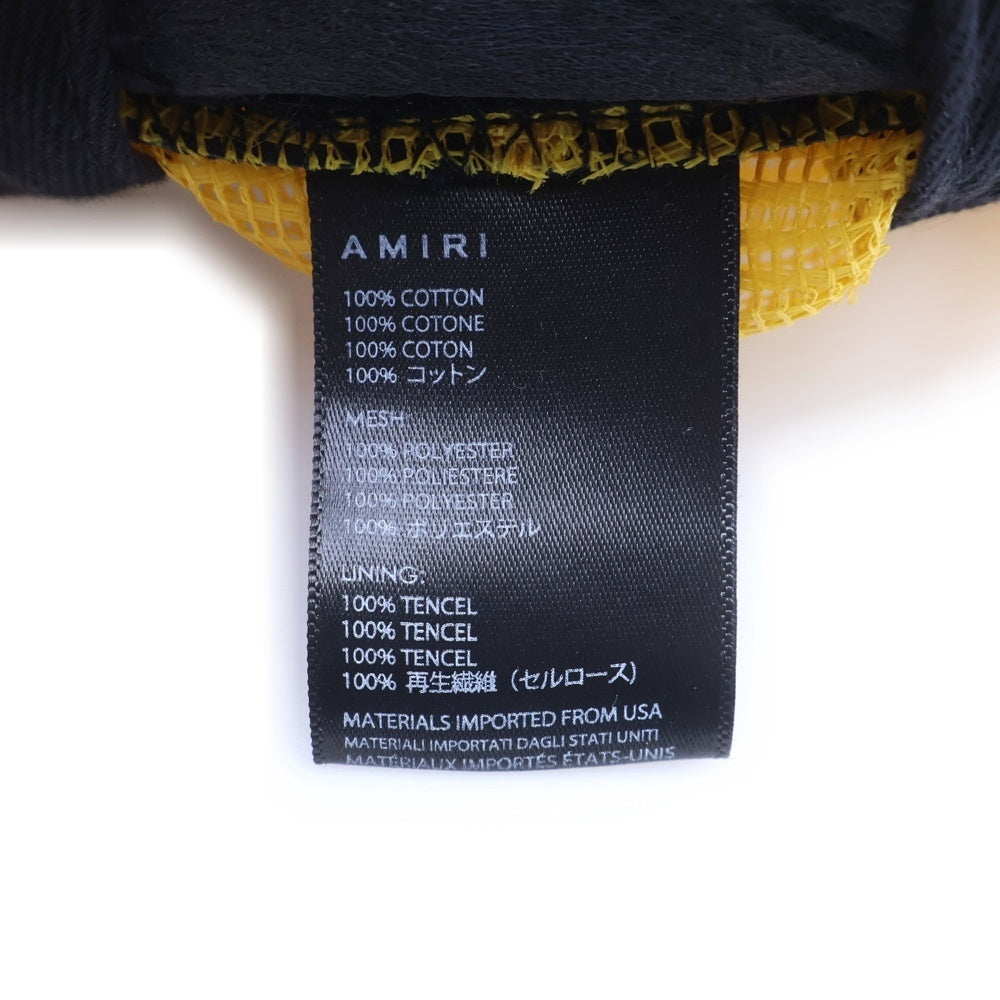 AMIRI(アミリ) フロントロゴ メッシュキャップ 帽子 イエロー
