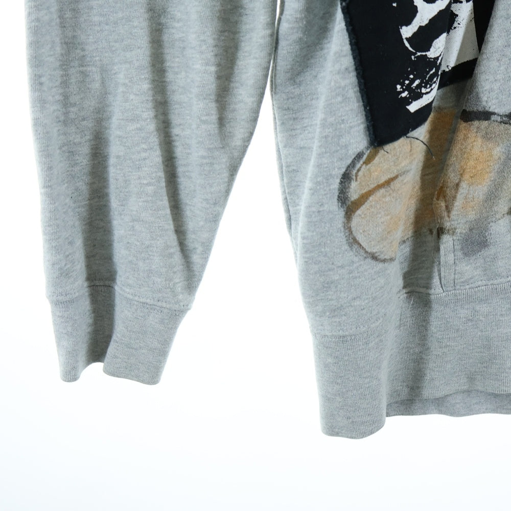 GUERNIKA(ゲルニカ) Tweety Paint Hoodie トウィーティーペイントフーディー パッチカスタムプルオーバーパーカー グレー