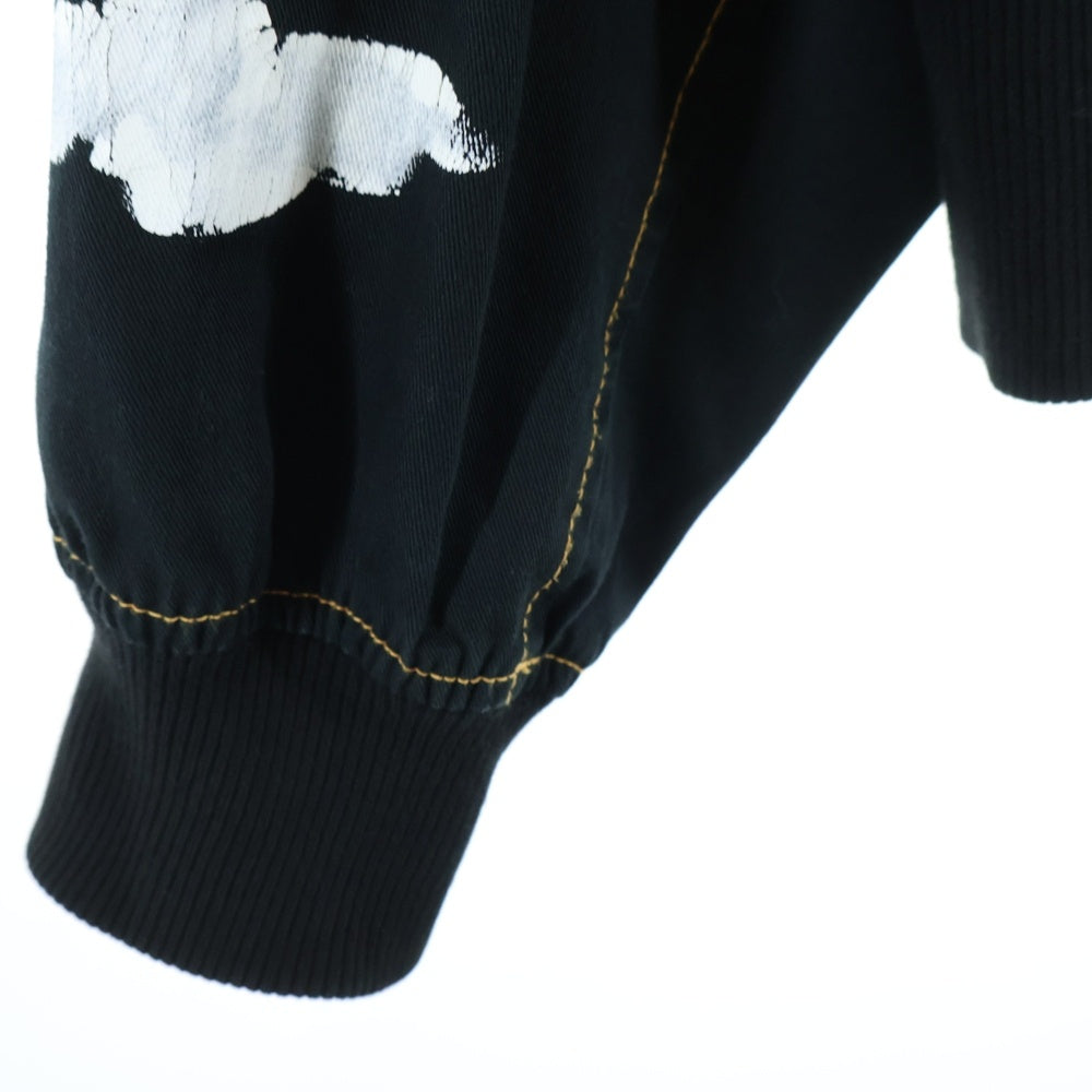 GUERNIKA(ゲルニカ) 19SS Paint Cotton MA-1 Jacket ペイントコットンMA-1ジャケット ジップアップブルゾン 19S-BSL071-RF ブラック