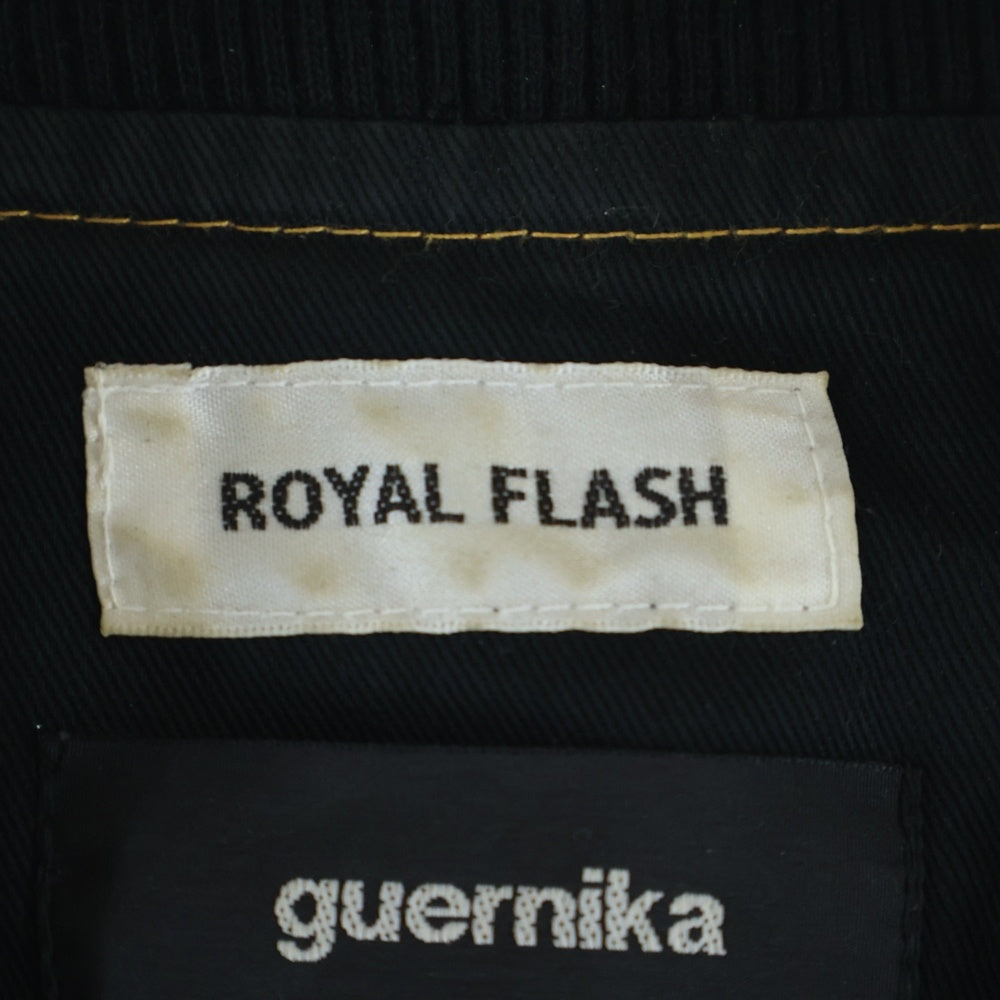 GUERNIKA(ゲルニカ) 19SS Paint Cotton MA-1 Jacket ペイントコットンMA-1ジャケット ジップアップブルゾン 19S-BSL071-RF ブラック