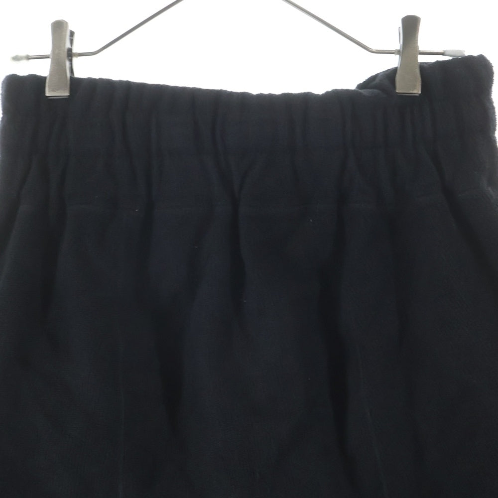 cvtvlist(カタリスト) Inside Out Embroidered Half Sweatpants インサイドアウトエンブロイデッドハーフスウェットパンツ ロゴ刺繍ハーフサルエルパンツ 2401050401 ブラック