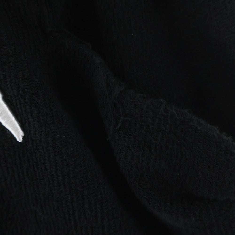 cvtvlist(カタリスト) Inside Out Embroidered Half Sweatpants インサイドアウトエンブロイデッドハーフスウェットパンツ ロゴ刺繍ハーフサルエルパンツ 2401050401 ブラック