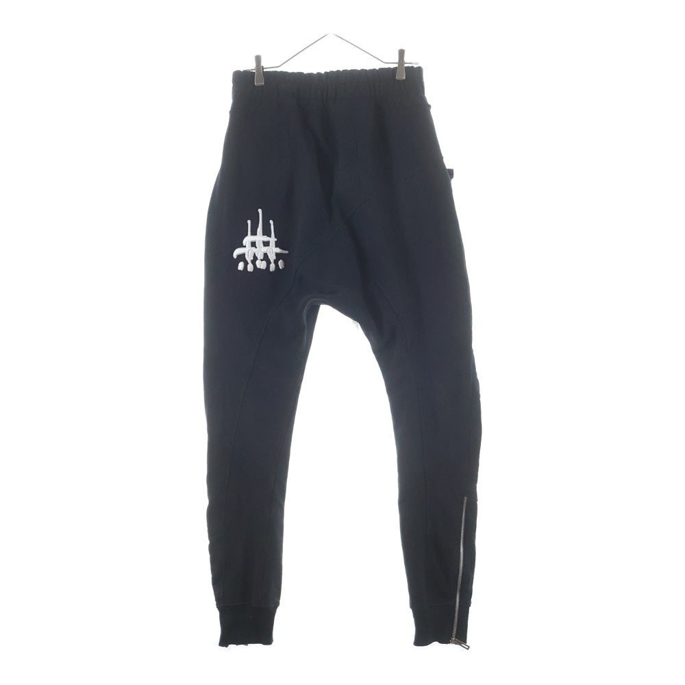 cvtvlist(カタリスト) Vertical Logo Sweatpants バーティカルロゴスウェットパンツ ロゴ刺繍サルエルパンツ 2401010401 ブラック