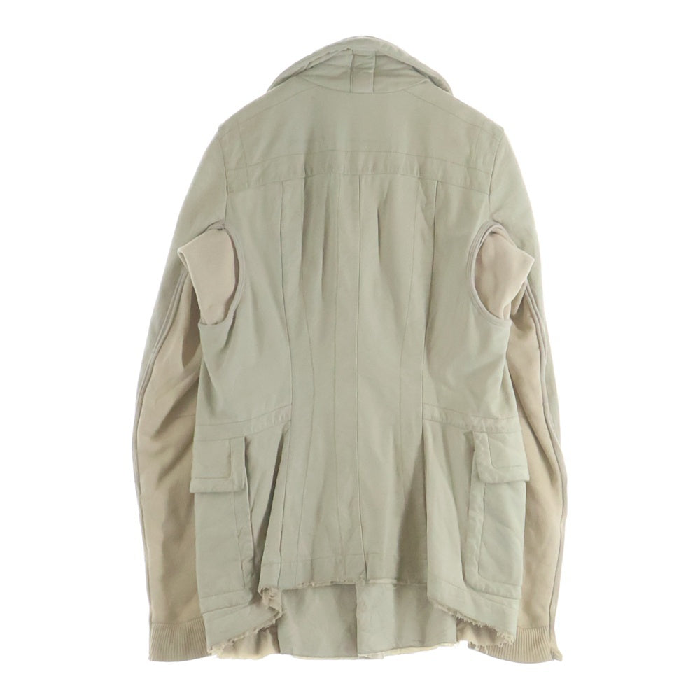 Rick Owens(リックオウエンス) ARCHIVE Olmar and Mirta Lamb Leather Jacket オルマー&ミルタ期 ラムレザージャケット ジップアップハイネックレザージャケット RO6730 クリーム