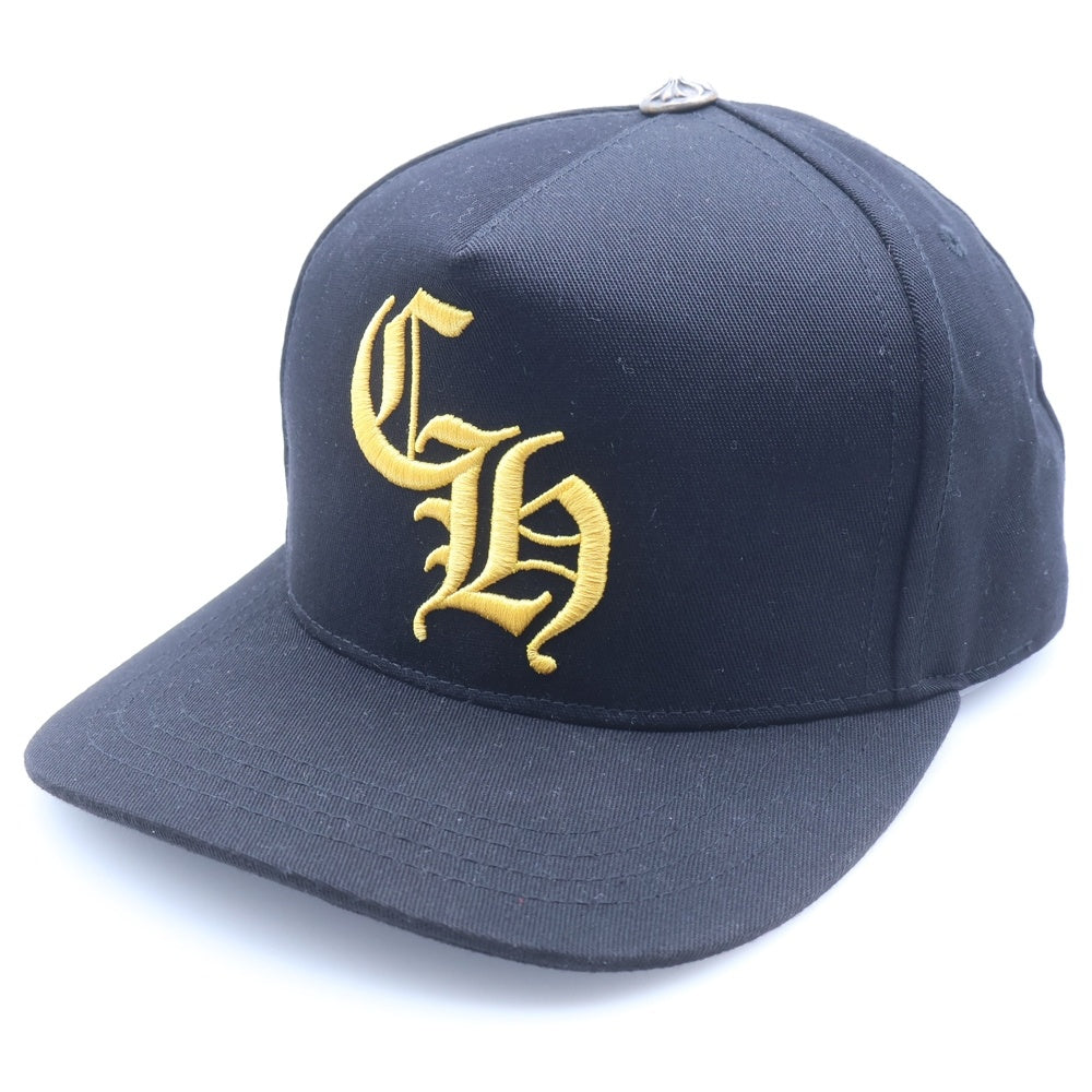 CHROME HEARTS(クロムハーツ) CH HAT CH刺繍ベースボールキャップ 帽子 ブラック/イエロー