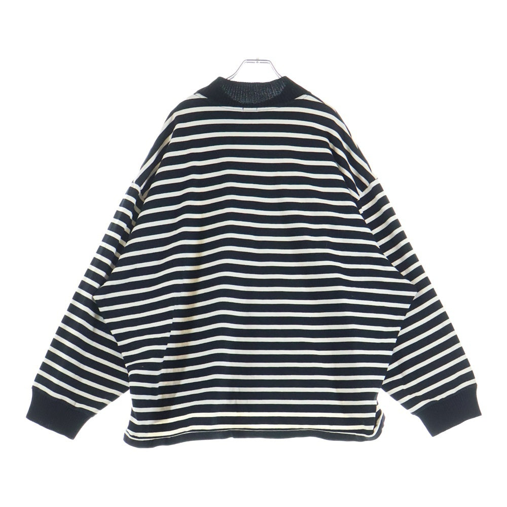 kolor(カラー) BEACON ビーコン ボーダー モックネック 長袖Tシャツ カットソー 20WBM-T07238 ブラック