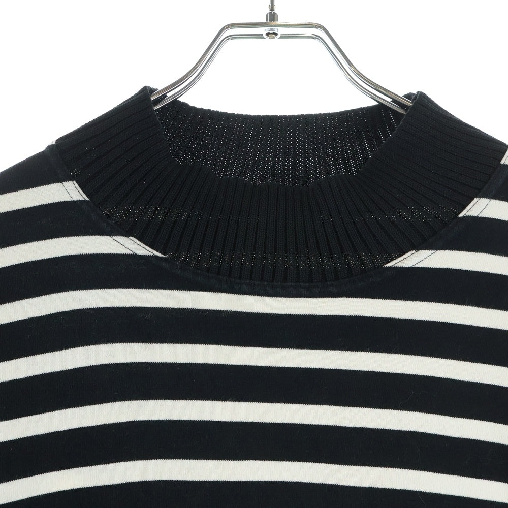 kolor(カラー) BEACON ビーコン ボーダー モックネック 長袖Tシャツ カットソー 20WBM-T07238 ブラック
