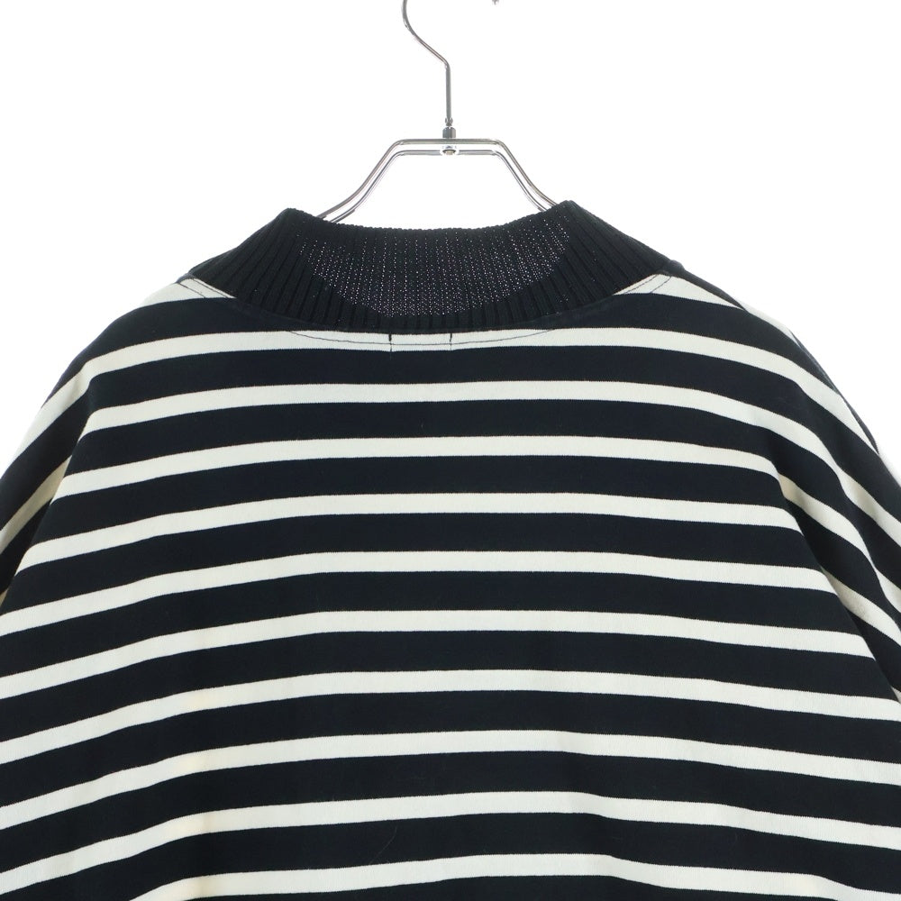 kolor(カラー) BEACON ビーコン ボーダー モックネック 長袖Tシャツ カットソー 20WBM-T07238 ブラック