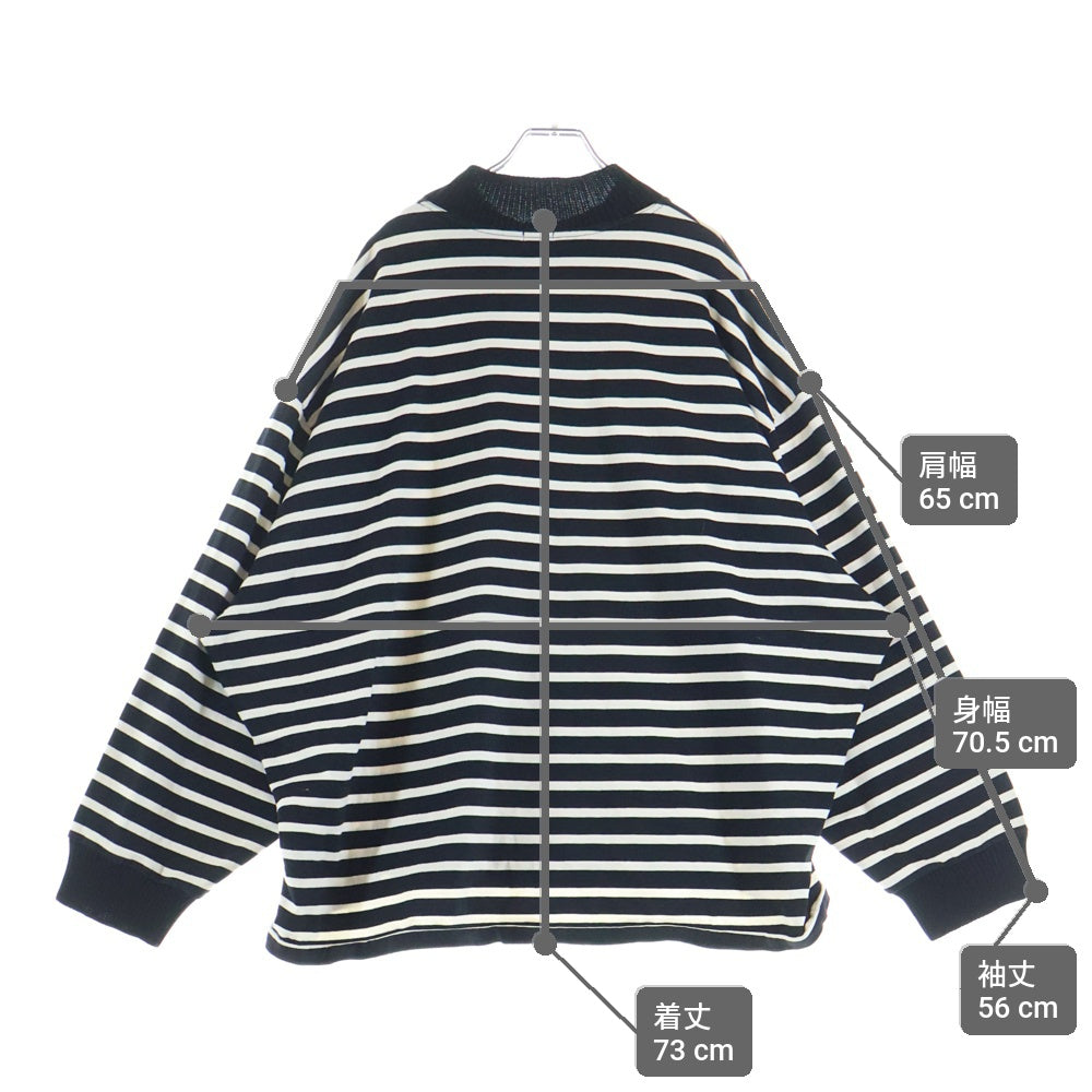 kolor(カラー) BEACON ビーコン ボーダー モックネック 長袖Tシャツ カットソー 20WBM-T07238 ブラック