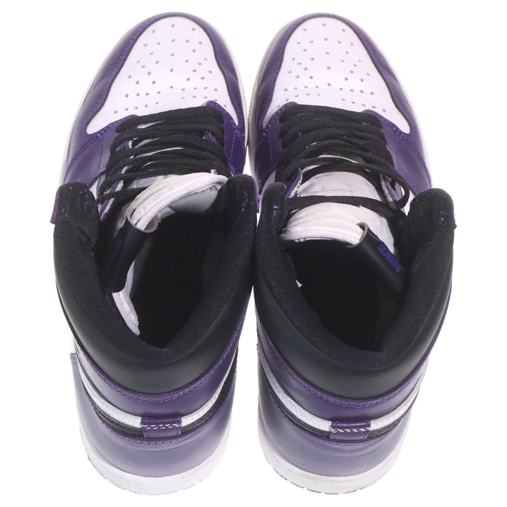 NIKE(ナイキ) AIR JORDAN 1 RETRO HIGH OG COURT PURPLE エアジョーダン1 レトロ ハイ コート パープル ハイカットスニーカー ホワイト/パープル US9.5/27.5cm 555088-500