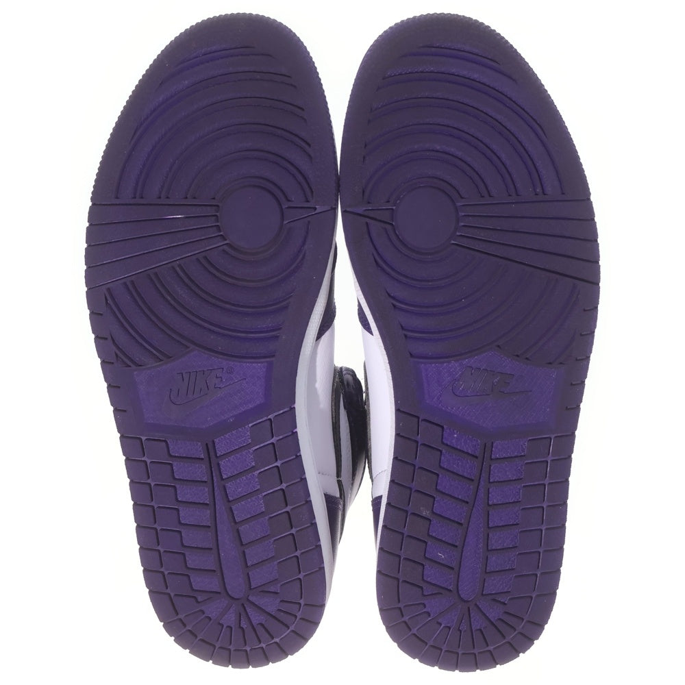 NIKE(ナイキ) AIR JORDAN 1 RETRO HIGH OG COURT PURPLE エアジョーダン1 レトロ ハイ コート パープル ハイカットスニーカー ホワイト/パープル US9.5/27.5cm 555088-500