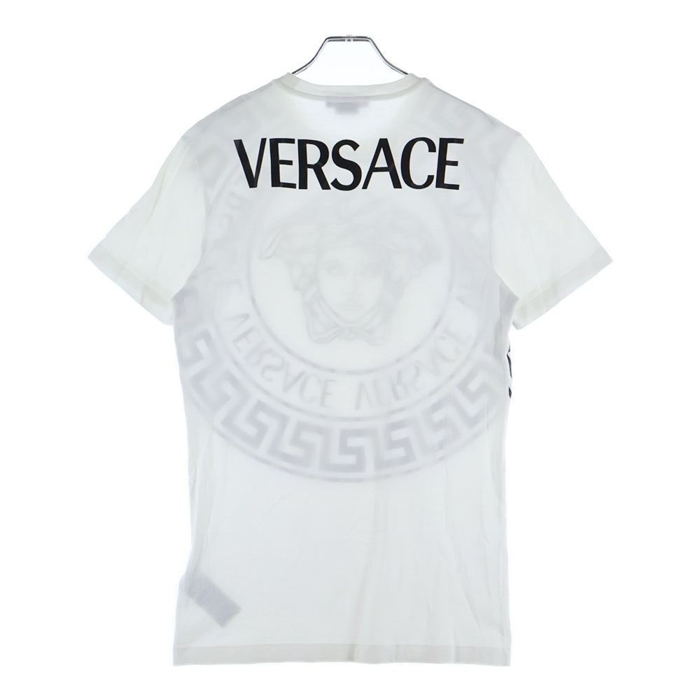 VERSACE(ヴェルサーチ) ロゴプリントデザイン 半袖Tシャツ カットソー ホワイト