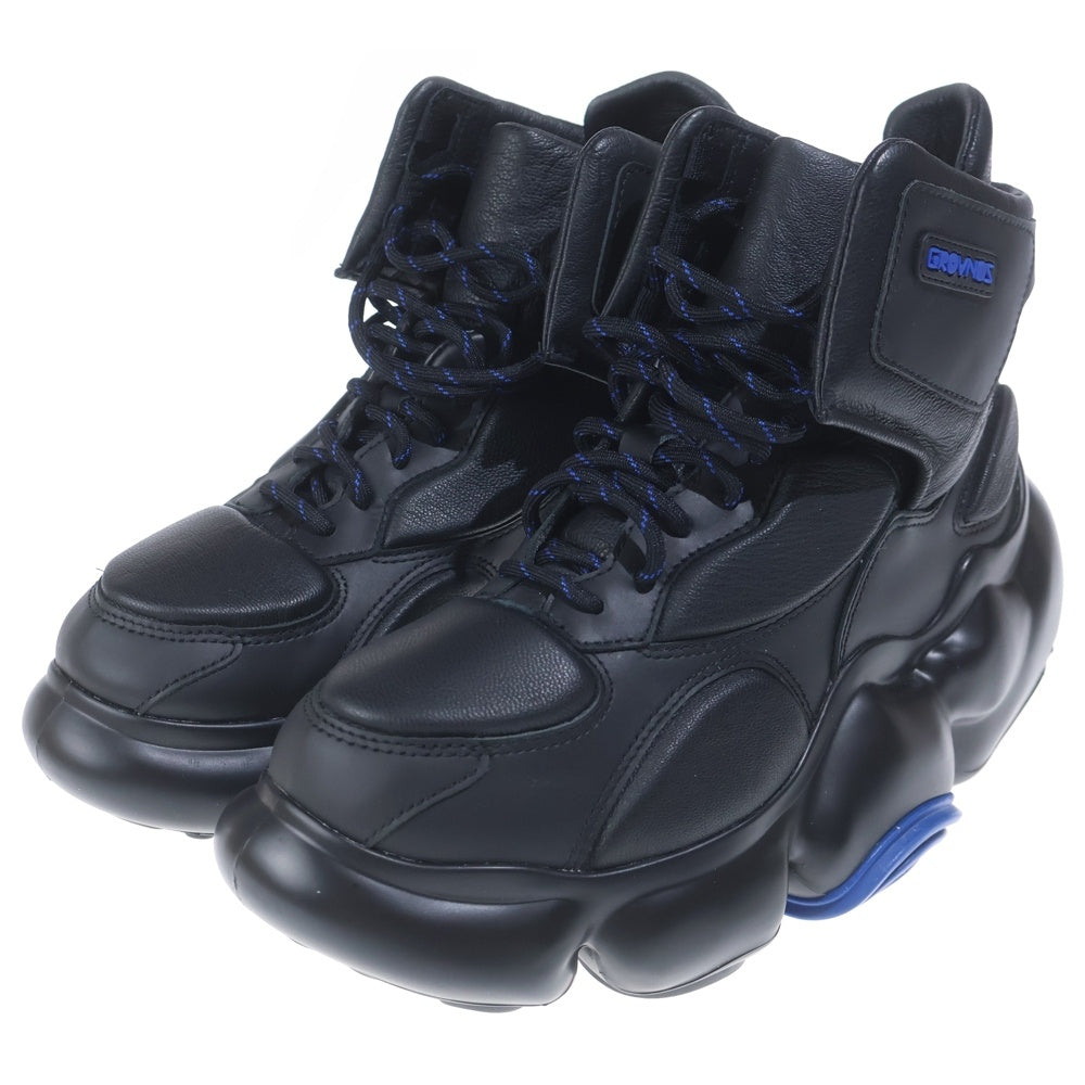 grounds(グラウンズ) MOOPIE BASKET BLUE RF ハイカットスニーカー シューズ 787-4992752 ブラック