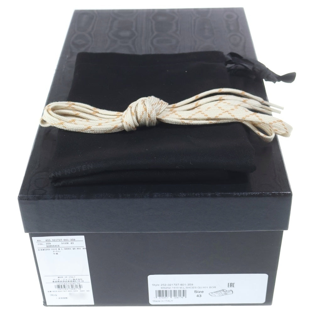 DRIES VAN NOTEN(ドリスヴァンノッテン) Suede & leather sneakers M.L.SHOES QU.601 スウェード レザー ローカットスニーカー シューズ MS252-1510 ボルドー