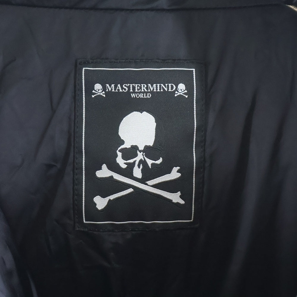 mastermind JAPAN(マスターマインドジャパン) Nylon Down Jacket ナイロンダウンジャケット スカルロゴジップアップナイロンダウンジャケット MW22S09-BL014 ブラック