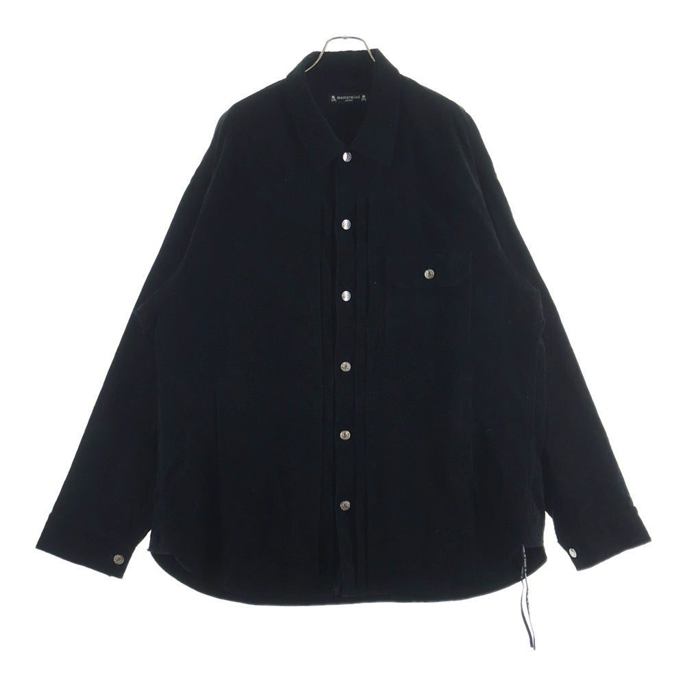 mastermind JAPAN(マスターマインドジャパン) MJ Corduroy Shirt エムジェーコーデュロイシャツ ボタンダウンコーデュロイ長袖シャツ MJ23E11-SH017 ブラック