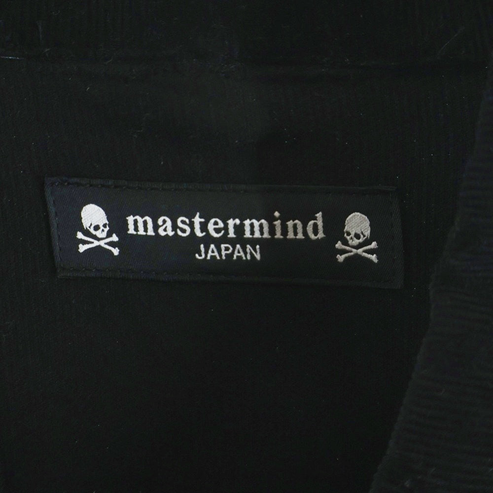 mastermind JAPAN(マスターマインドジャパン) MJ Corduroy Shirt エムジェーコーデュロイシャツ ボタンダウンコーデュロイ長袖シャツ MJ23E11-SH017 ブラック