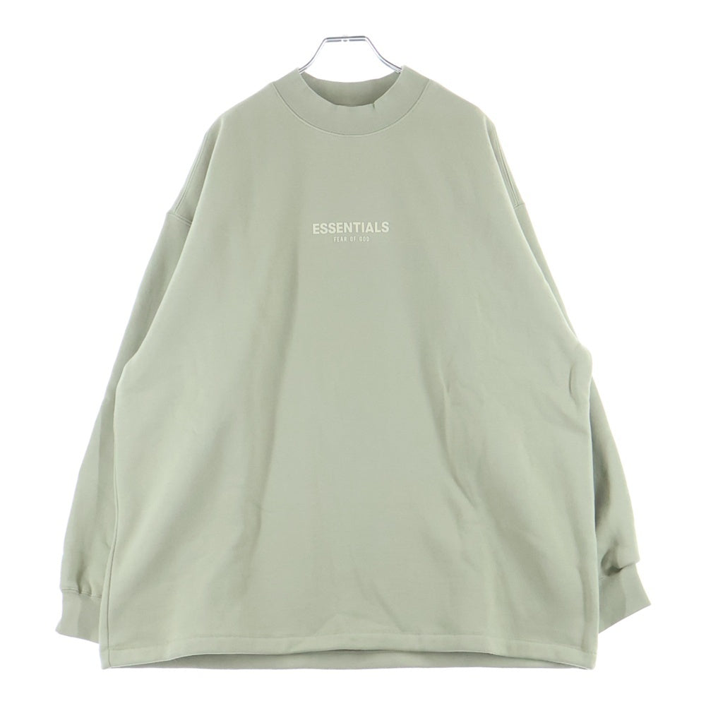 FEAR OF GOD ESSENTIALS(フィアオブゴッド エッセンシャルズ) Felt Logo Mock Neck Sweatshirts フェルトロゴモックネックスウェットシャツ モックネックスウェットトレーナー ライトグリーン