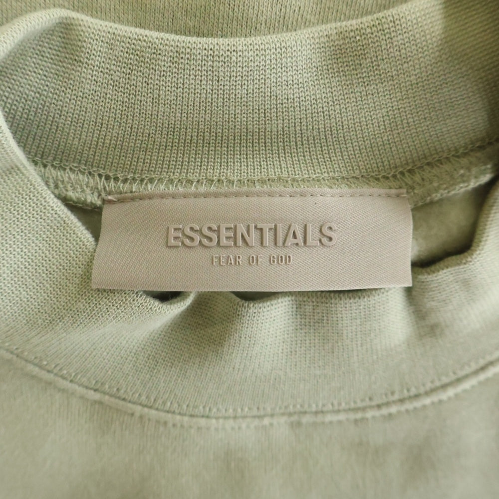FEAR OF GOD ESSENTIALS(フィアオブゴッド エッセンシャルズ) Felt Logo Mock Neck Sweatshirts フェルトロゴモックネックスウェットシャツ モックネックスウェットトレーナー ライトグリーン