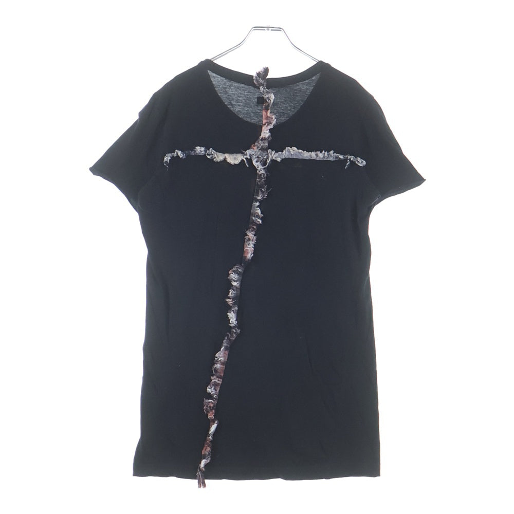 L.G.B.(ルグランブルー) Back Cross T-Shirts バッククロスTシャツ ペイントロゴハーフスリーブ半袖Tシャツ HSC-BCR/M 0061BCR ブラック