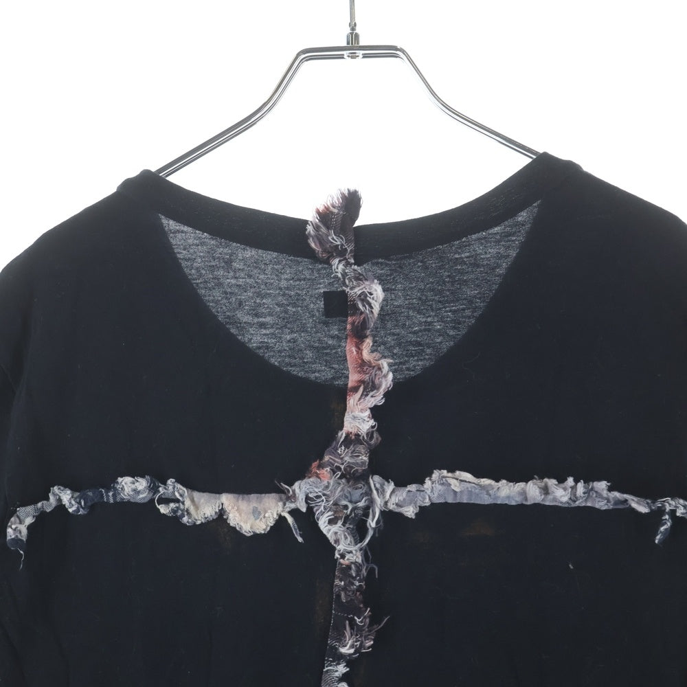 L.G.B.(ルグランブルー) Back Cross T-Shirts バッククロスTシャツ ペイントロゴハーフスリーブ半袖Tシャツ HSC-BCR/M 0061BCR ブラック