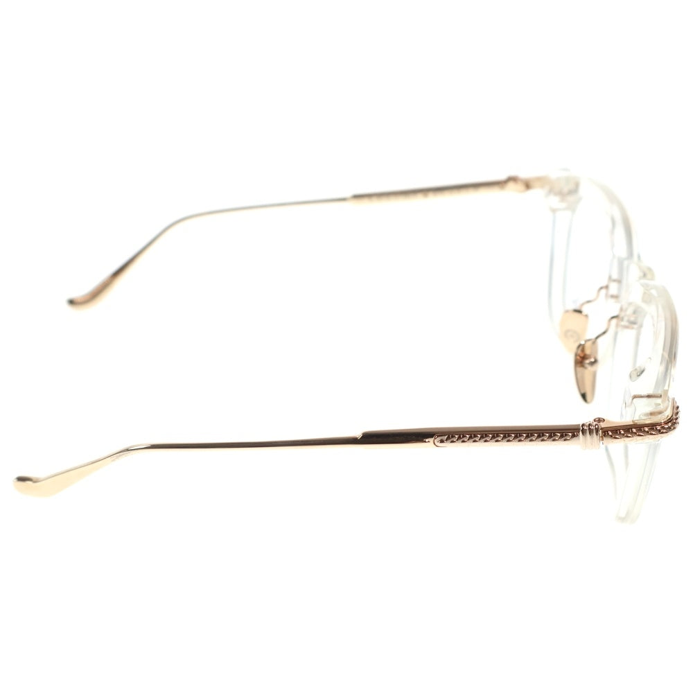 CHROME HEARTS(クロムハーツ) CUMPTION-A サイドフレアニー ゴールドフレーム ウェリントンサングラス アイウェア 眼鏡 ゴールド/クリア