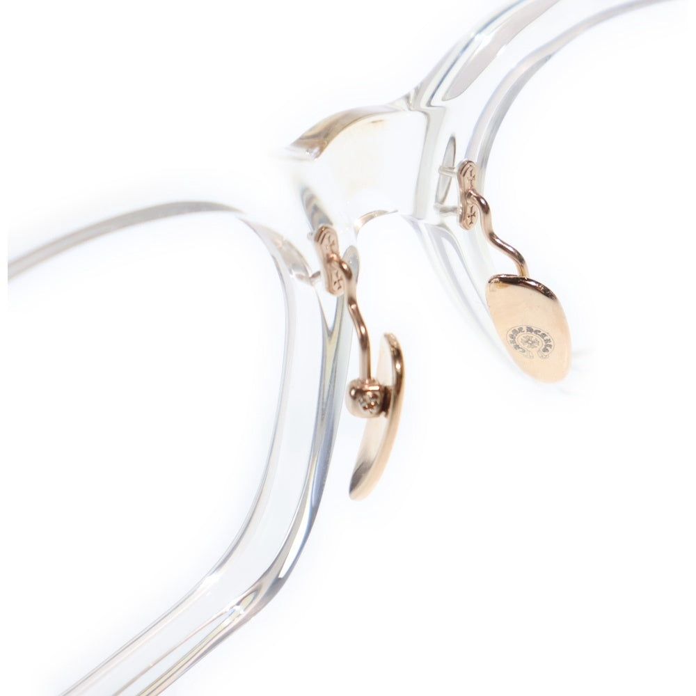 CHROME HEARTS(クロムハーツ) CUMPTION-A サイドフレアニー ゴールドフレーム ウェリントンサングラス アイウェア 眼鏡 ゴールド/クリア