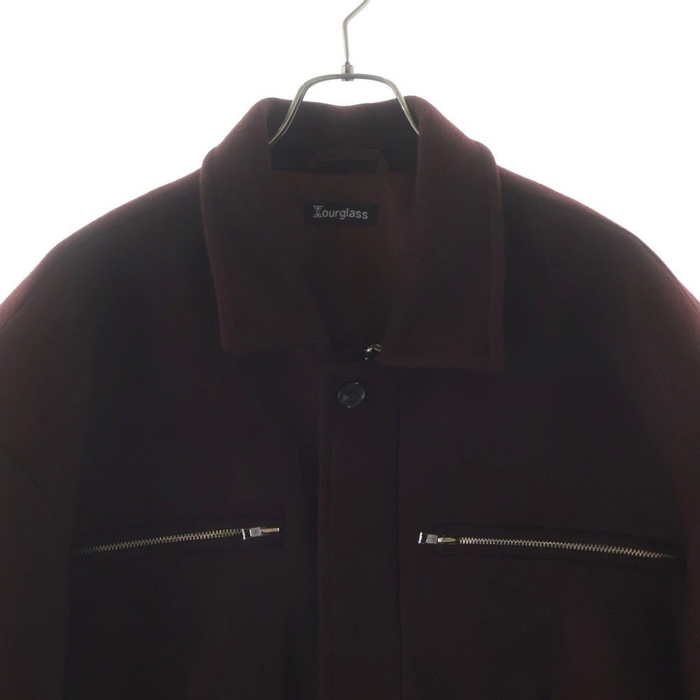 NO BRAND(ノーブランド) OURGLASS アワーグラス power shoulder jacket パワーショルダージャケット アウター バーガンディ レッド