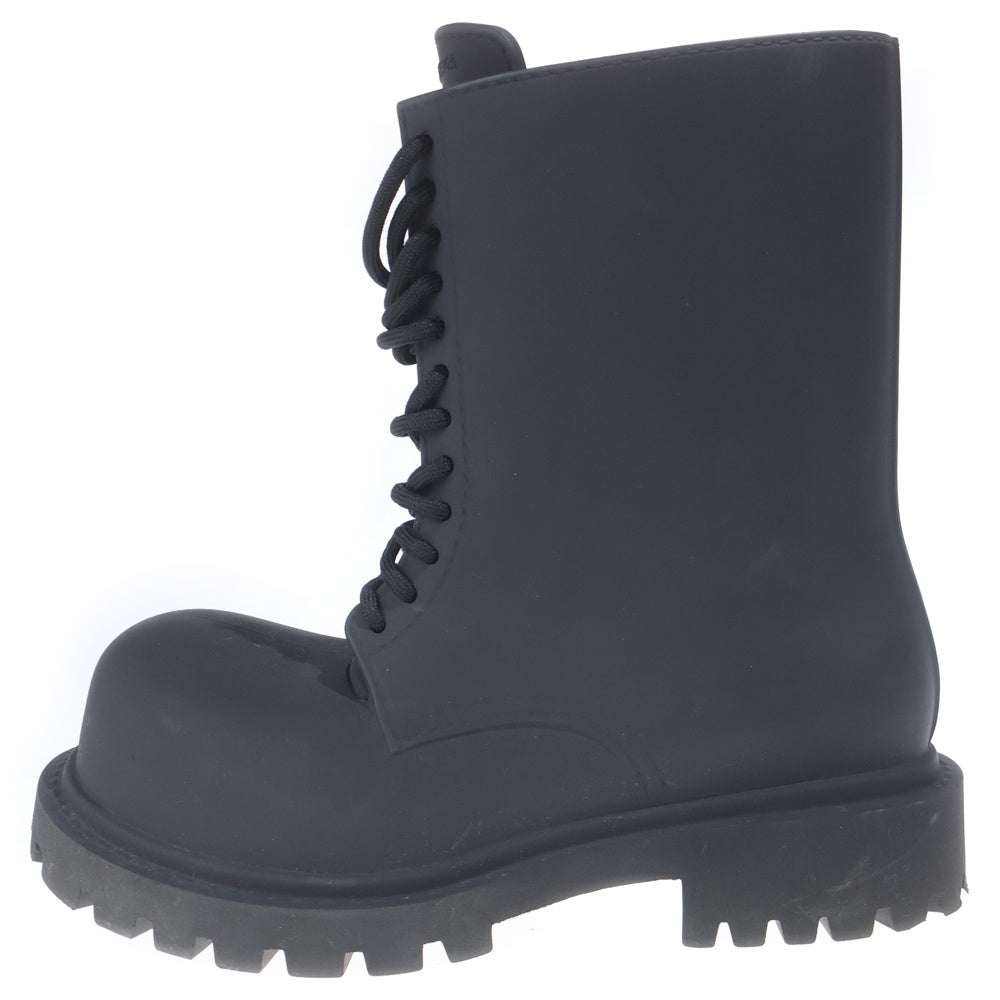 BALENCIAGA(バレンシアガ) 23AW STEROID BOOTS ステロイド レースアアップ ラバーロングブーツ 717807 ブラック