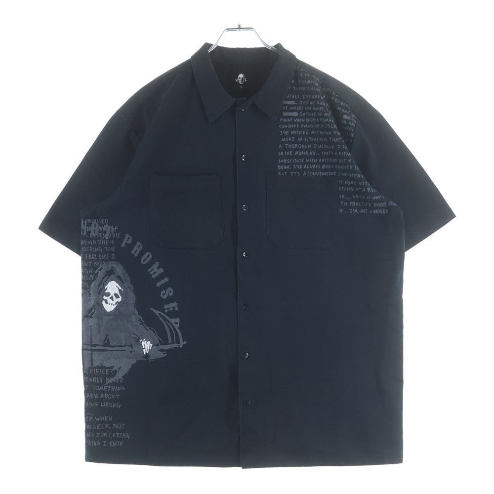 Warren Lotas(ウォーレンロータス) Reaper Tomorrow Is Not Promise S/S Shirts リーパー トゥモローイズノットプロミス ショートスリーブシャツ グラフィックプリントボタンダウン半袖シャツ