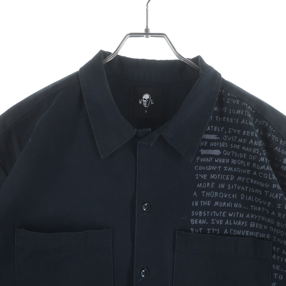 Warren Lotas(ウォーレンロータス) Reaper Tomorrow Is Not Promise S/S Shirts リーパー トゥモローイズノットプロミス ショートスリーブシャツ グラフィックプリントボタンダウン半袖シャツ