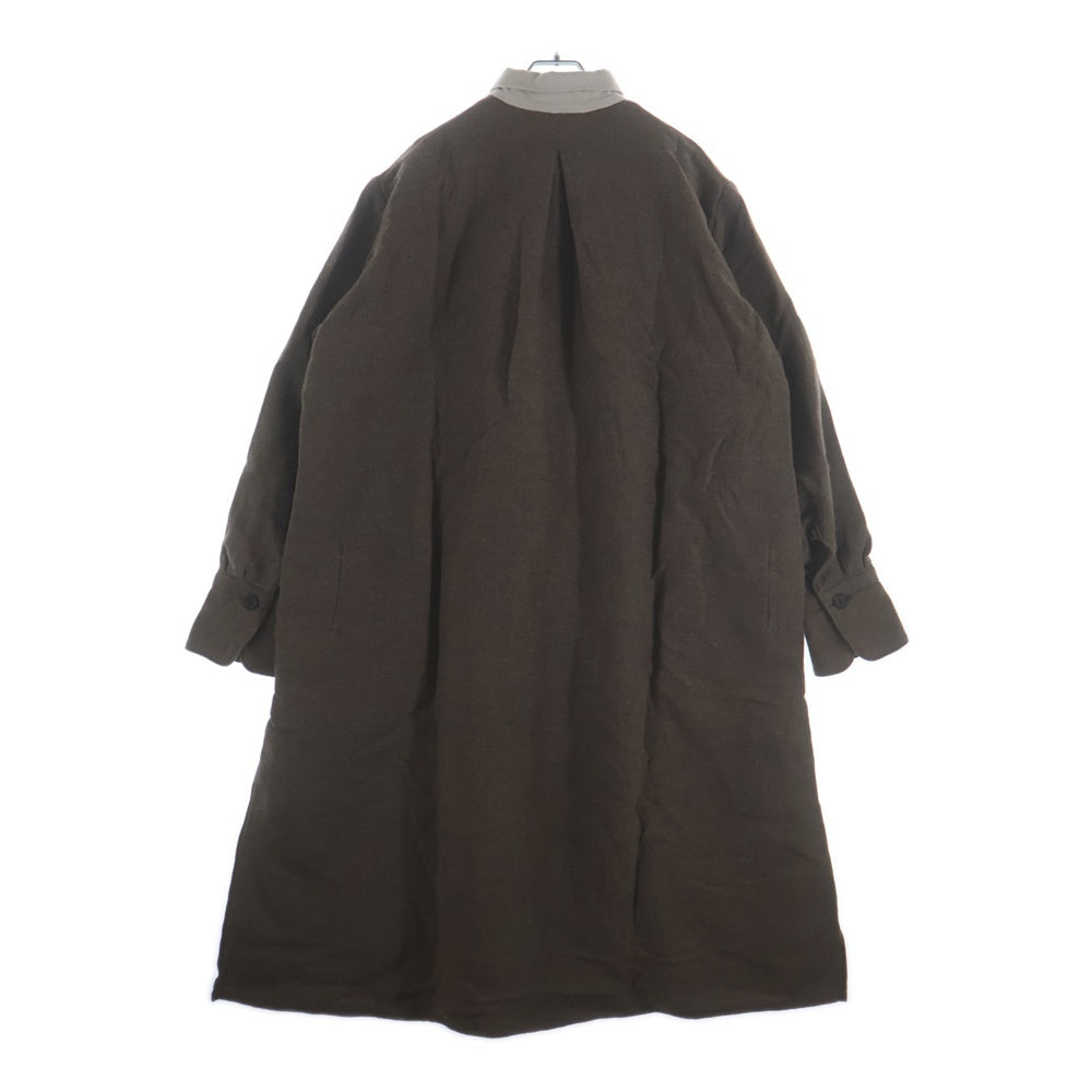 sus-sous(シェス) Long Smock ウール ロング スモック 長袖シャツ ブラウン 06-SS01708