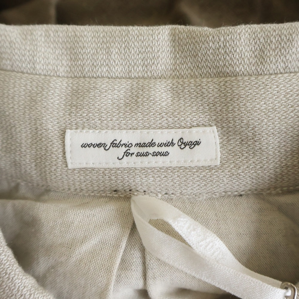 sus-sous(シェス) Long Smock ウール ロング スモック 長袖シャツ ブラウン 06-SS01708