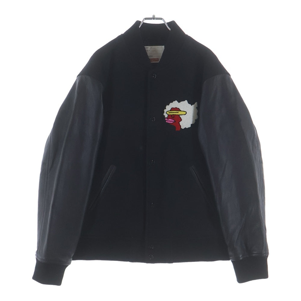SUPREME(シュプリーム) 17AW Gonz Ramm Varsity Jacket マークゴンザレス バックロゴ刺繍 ヴァーシティ ジャケット スタジャン ブラック