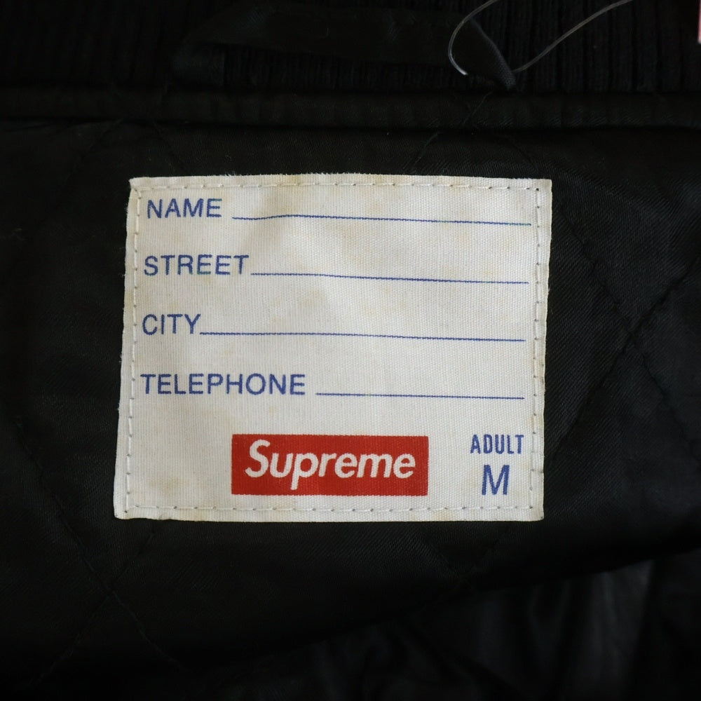 SUPREME(シュプリーム) 17AW Gonz Ramm Varsity Jacket マークゴンザレス バックロゴ刺繍 ヴァーシティ ジャケット スタジャン ブラック