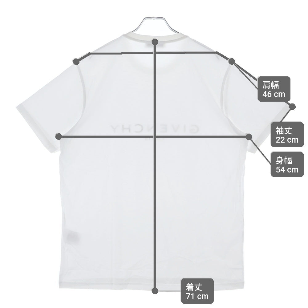 GIVENCHY(ジバンシィ) LOGO T-SHIRT ロゴデザイン 半袖Tシャツ カットソー ホワイト BM70YN3002