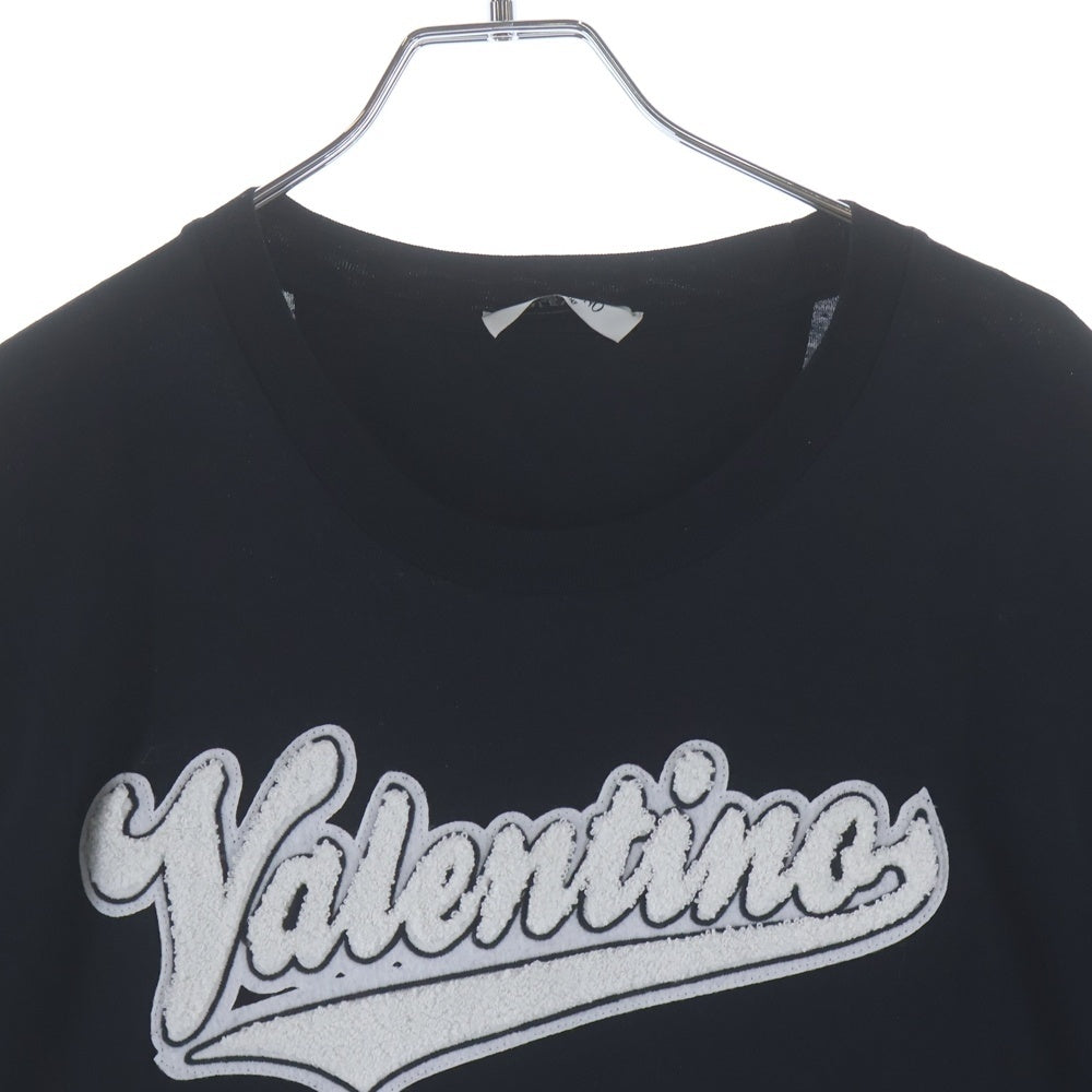VALENTINO(ヴァレンティノ) ロゴワッペン クルーネック 半袖Tシャツ カットソー ブラック/ホワイト 0000046299