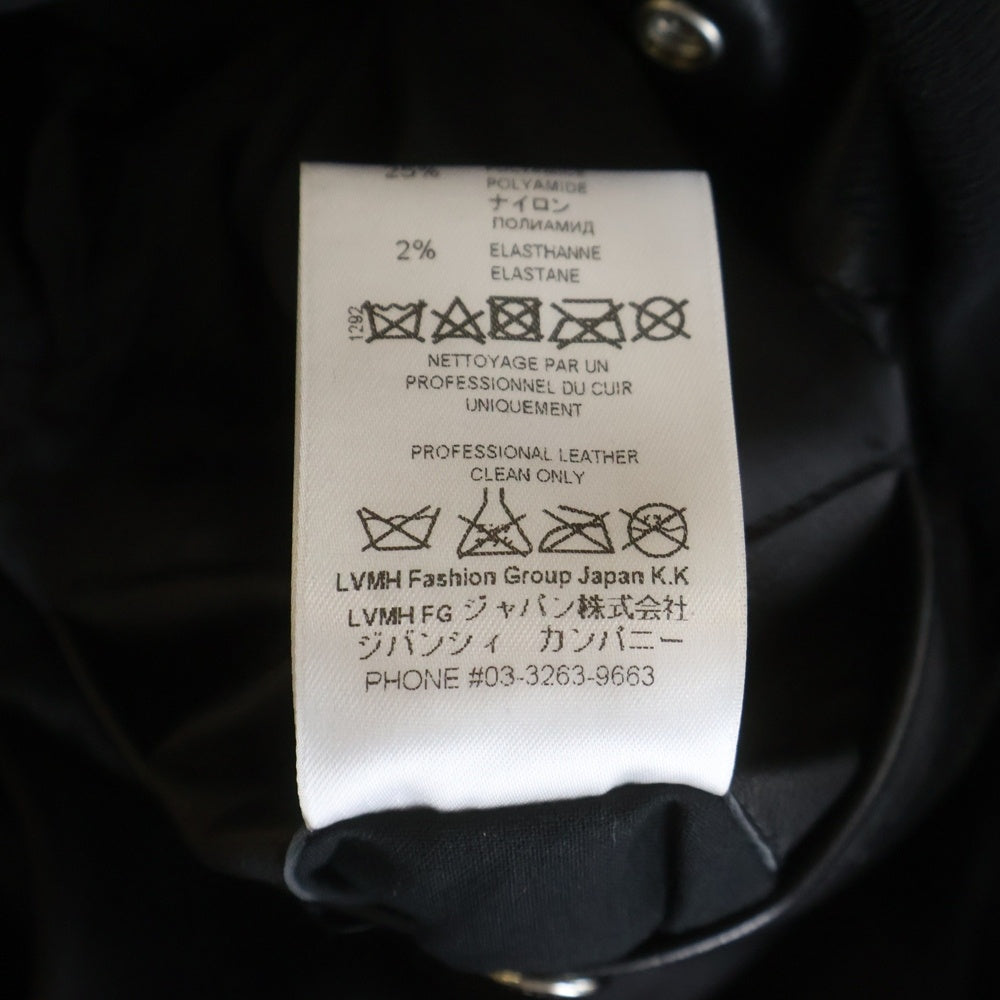 GIVENCHY(ジバンシィ) 15AW Leather Embroided Star Baseball Jacket ラウンドスター ラムレザー レザージャケット ブルゾン 15F 0315 443 ブラック
