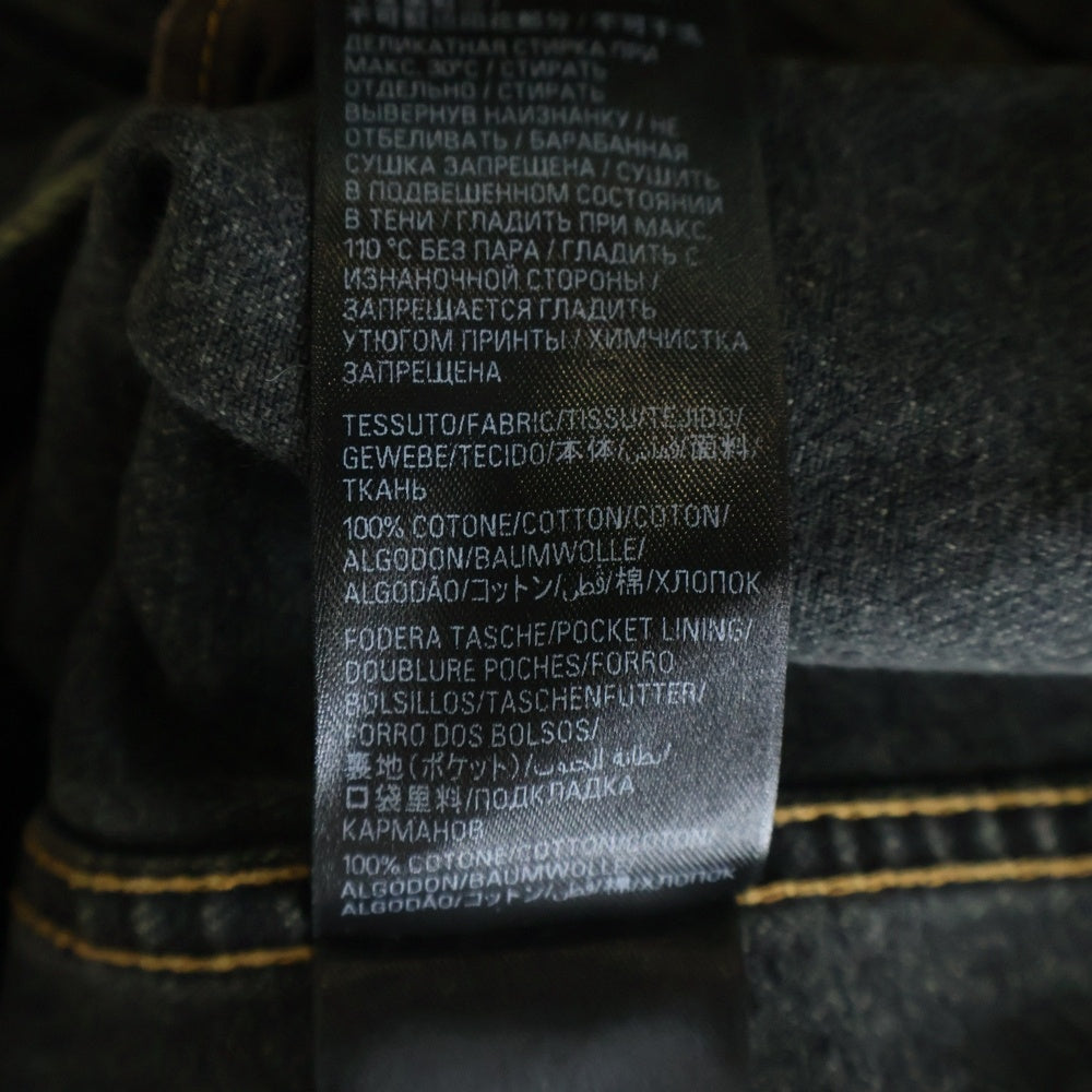 BALENCIAGA(バレンシアガ) 24SS LARGE FIT JACKET WASHED BLACK PAGODA メタルロゴ ラージフィットデニムジャケット ブラック 773804 TBP47