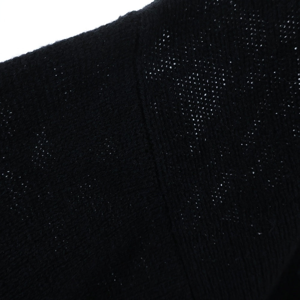 SAINT MICHAEL(セントマイケル) Wool Sweater SIN Black ウール ダメージ加工 ラウンドネック ニット セーター ブラック SM-A21-0000-039