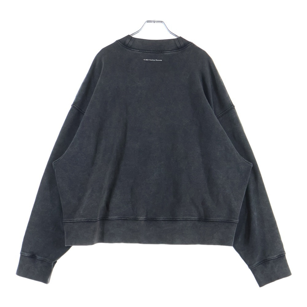 Palm Angels(パームエンジェルス) x Factory Records Faded Music Graphic Sweatshirt ファクトリーレコード プリントデザイン スウェット グレー PMBA026G21FLE002